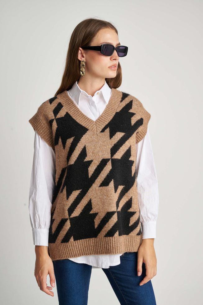 Jacquard-knit Sweater Vest