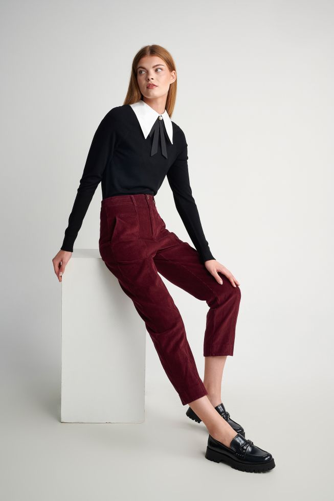 Wine corduroy pants shops