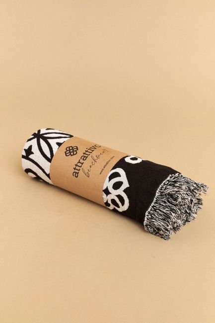 Beach towel with logo - Black