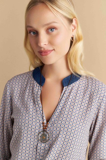 Maxi pendant-necklace - Brown