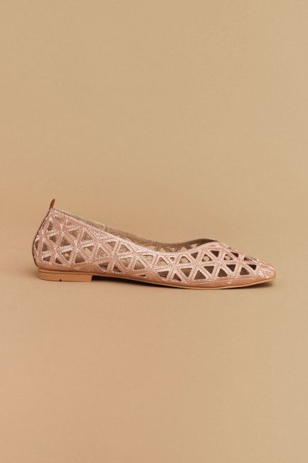 Square-toe ballerina flats - Beige