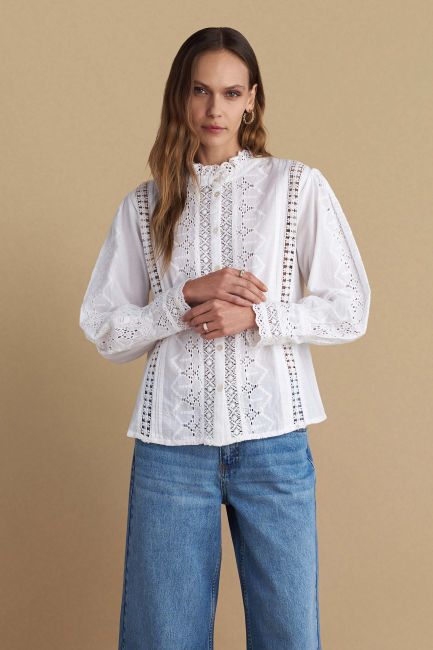 Broderie anglaise shirt - Off white