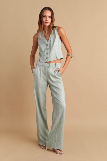 Straight-leg trousers - Light khaki