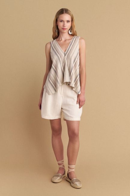 Striped asymmetric top - Natural