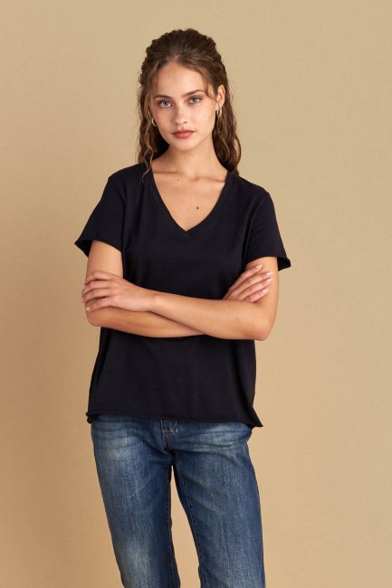 Monochrome basic blouse - Black