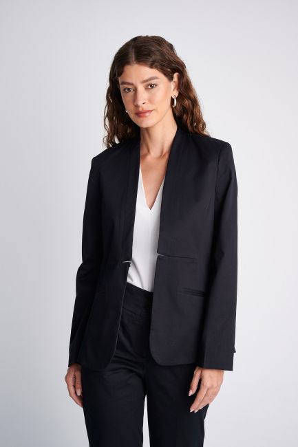 Waisted blazer in monochrome - Black